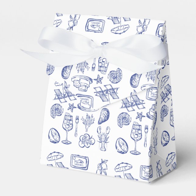  Mediterranean Life Outline Favor Box (Front Side)