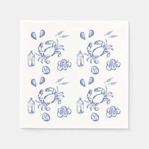 Mediterranean Life Outline Napkin