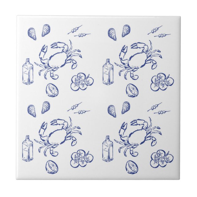 Mediterranean Life Outline Tile (Front)