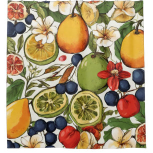 Mediterranean Limes, Lemons and Flowers. Painted