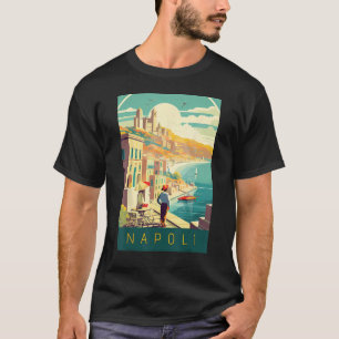 Mediterranean Magic Naples Vintage Poster Art T-Shirt