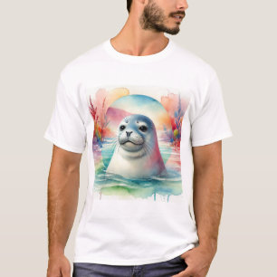 Mediterranean monk seal serenity 210824AREF111 - W T-Shirt