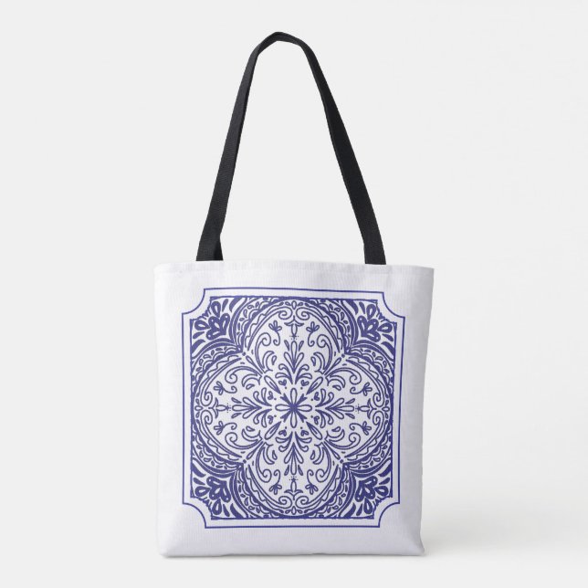 Mediterranean Mosaic Tote Bag (Back)