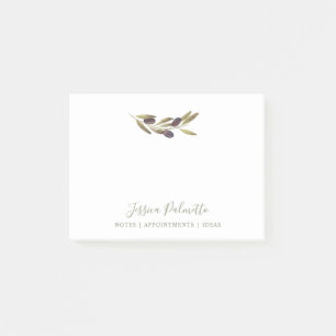 Mediterranean Olive Branch Personalized Post-it Notes