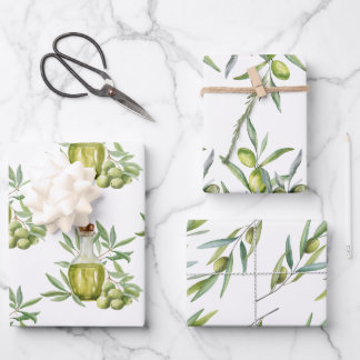 Mediterranean Olive Wrapping paper 