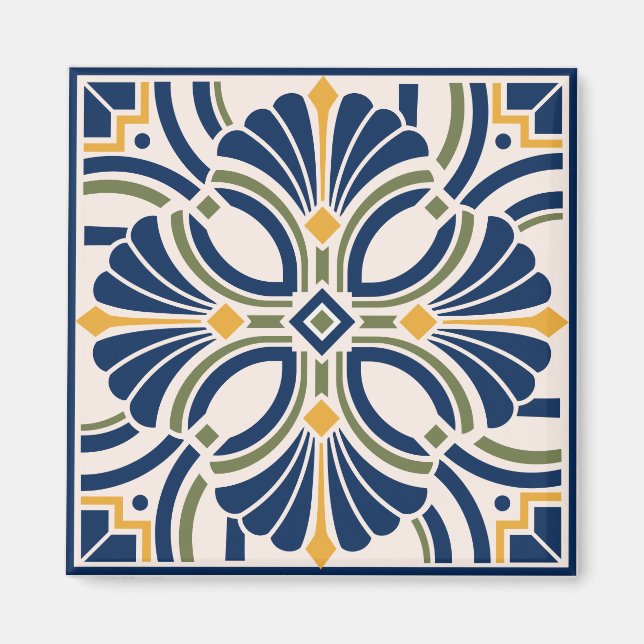 Mediterranean Ornamental Tile Magnet (Front)