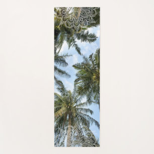 Mediterranean Palm Tree Mandala Yoga Mat