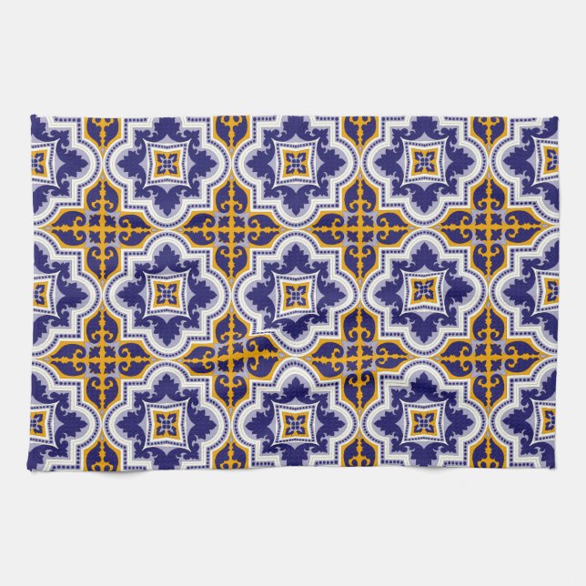 Mediterranean Pattern Kitchen Kitchen Towel (Horizontal)