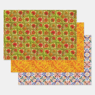 Mediterranean Pattern sampler Wrapping Paper Sheet
