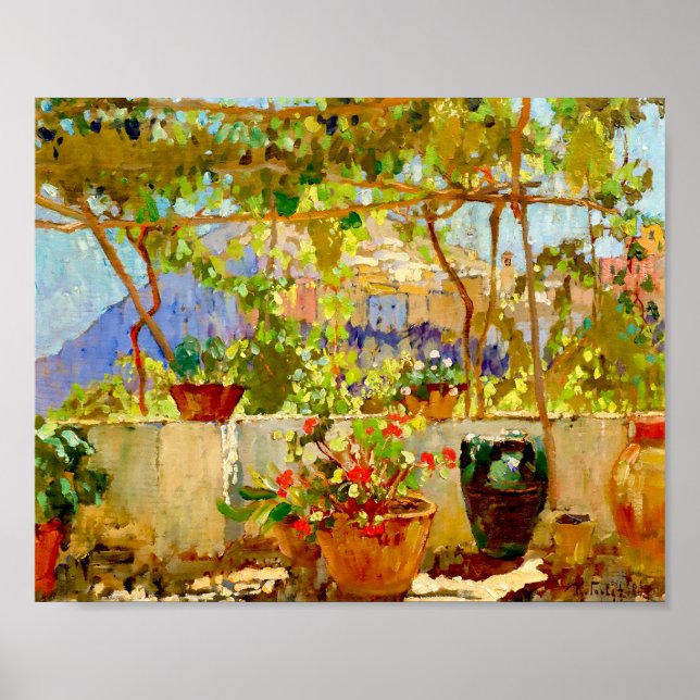 Mediterranean Pergola by Konstantin Gorbatov Poster (Front)