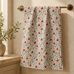 Mediterranean Pomegranate Olive Branch Kitchen Tow Towel