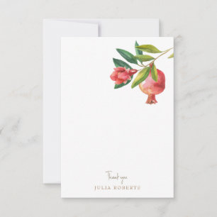 Mediterranean Pomegranate Shower Blank Thank You  Card