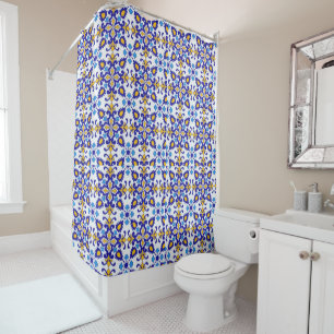 Mediterranean Royal Mosaic Blue and Gold Ceramic