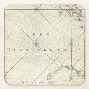 Mediterranean Sea 6 Square Paper Coaster