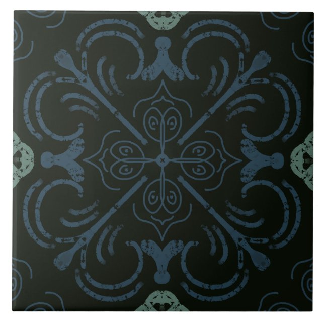 Mediterranean Sea Foam Blue - home decor accent Tile (Front)