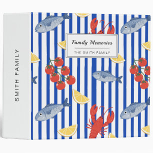Mediterranean Seafood Market Pattern (2) Binder