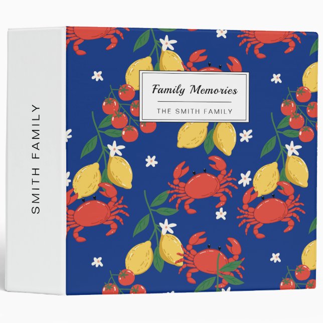 Mediterranean Seafood Market Pattern (4) Binder (Front/Spine)