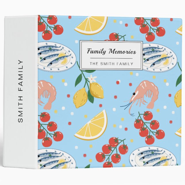 Mediterranean Seafood Market Pattern (5) Binder (Front/Spine)