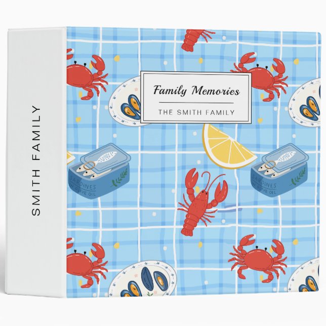 Mediterranean Seafood Market Pattern (6) Binder (Front/Spine)