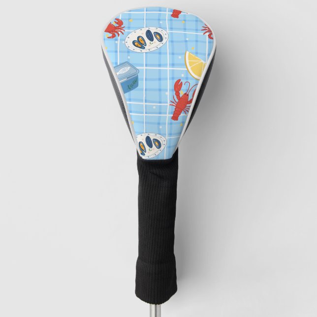 Mediterranean Seafood Market Pattern (6) Golf Head Cover (Front)