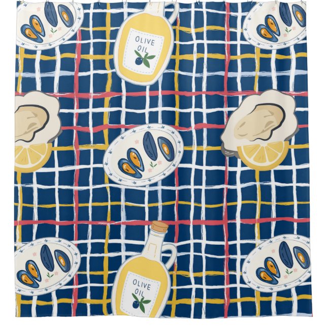 Mediterranean Shellfish and Olive Oil Pattern (Front)