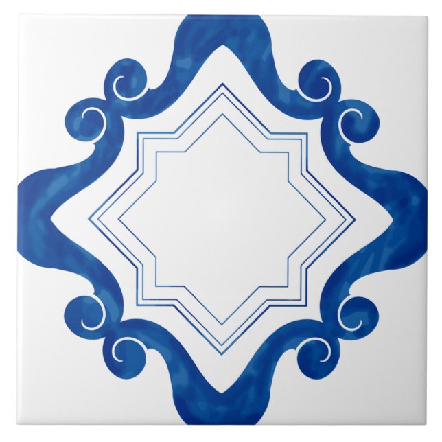 Mediterranean Star 3 Ceramic Tile (Front)