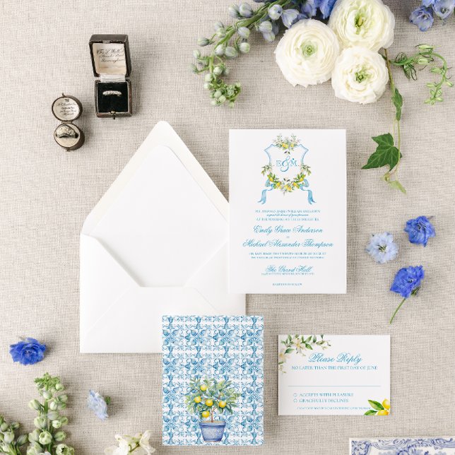 Mediterranean Style Blue Tile Detail Enclosure Card (Creator Uploaded)