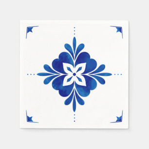Mediterranean Style Floral Napkin
