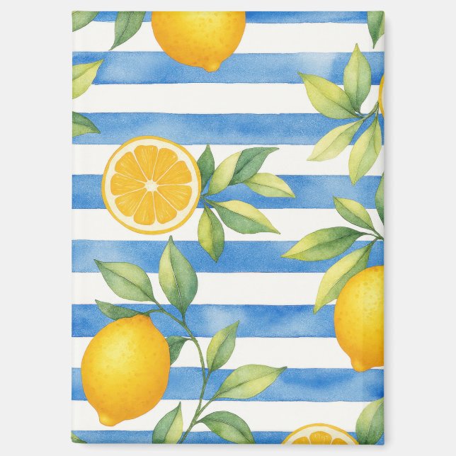 Mediterranean Summer Citrus Kitchen Decor Magnet (Front)