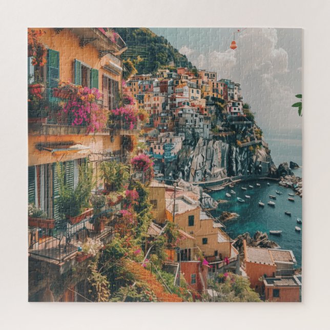 Mediterranean Summer - Clifftop View  Jigsaw Puzzle (Vertical)