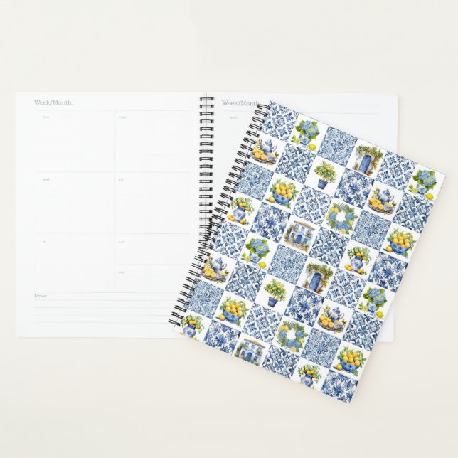 Mediterranean Summer Lemon Pattern  Planner (Display)