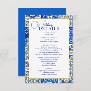 Mediterranean summer modern tile enclosure card
