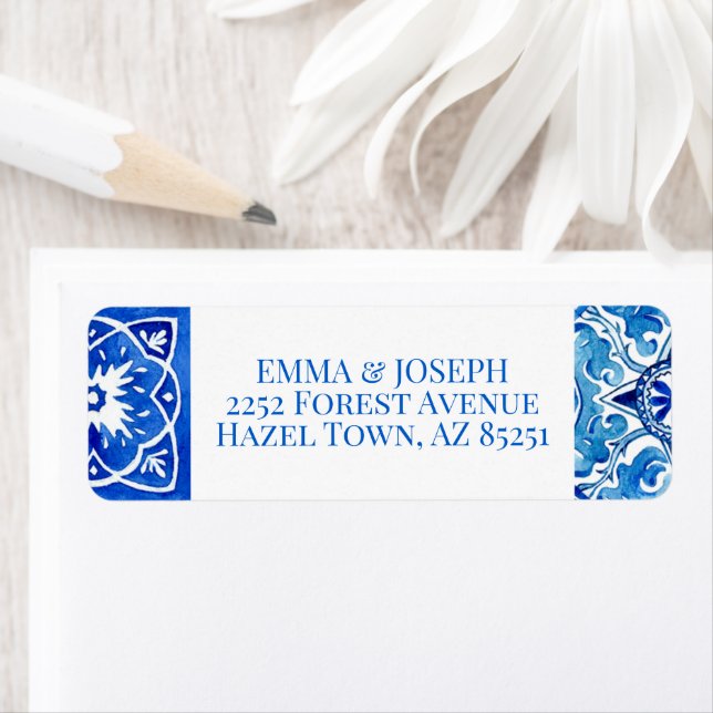 Mediterranean summer modern tile Wedding Address (Insitu)
