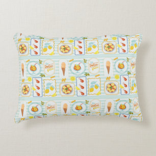 Mediterranean Summer Vibes Accent Pillow