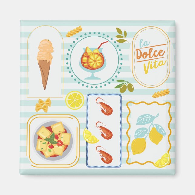 Mediterranean Summer Vibes Magnet (Front)