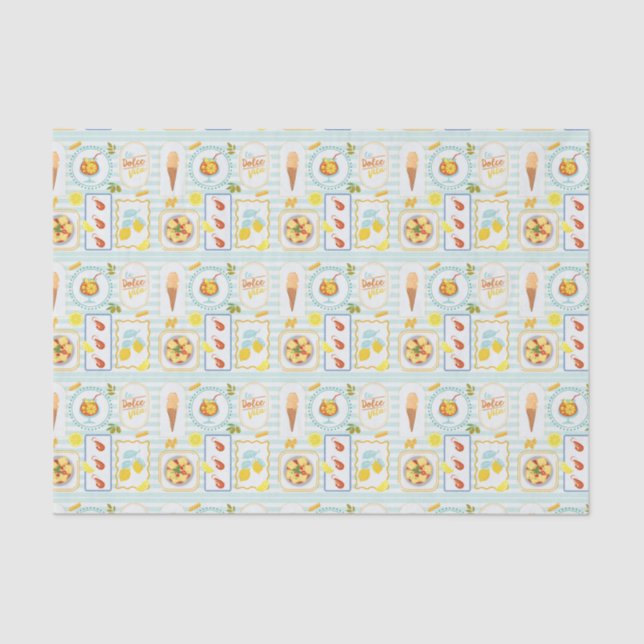 Mediterranean Summer Vibes Tissue Paper (Front)