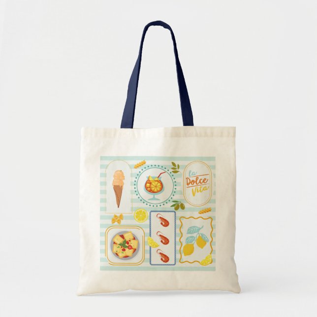 Mediterranean Summer Vibes Tote Bag (Front)
