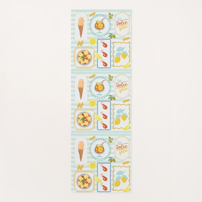 Mediterranean Summer Vibes Yoga Mat (Front)