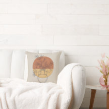 Mediterranean Terracotta Amphora Linen Throw