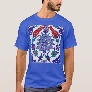 Mediterranean Tile Blue White amp Red Beautiful Si T-Shirt