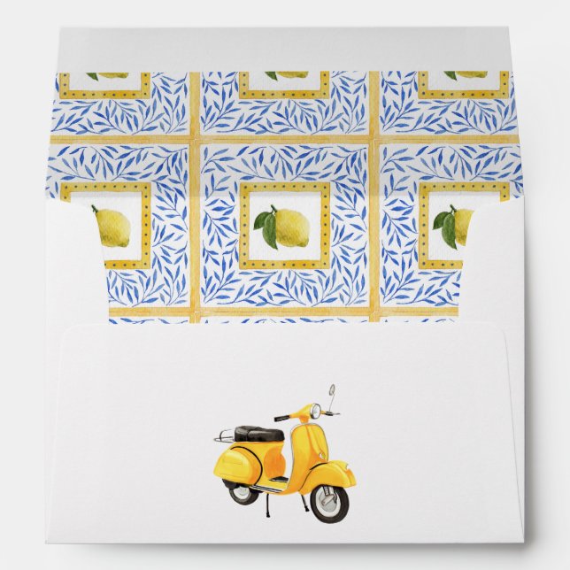 Mediterranean Tile Bridal Envelope (Back (Bottom))
