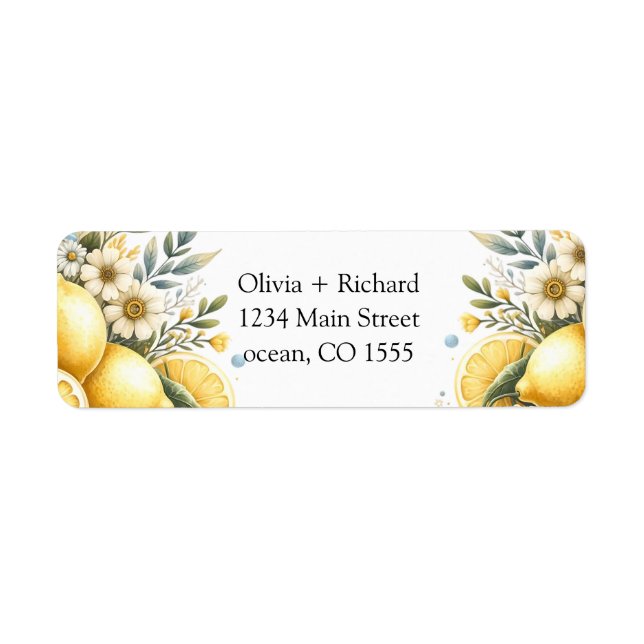 Mediterranean Tile flower Italian Positano Lemon (Front)