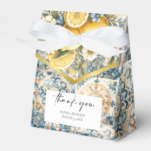 Mediterranean Tile flower Italian Positano Lemon Favor Box
