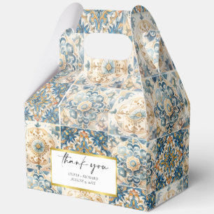 Mediterranean Tile flower Italian Positano Lemon Favor Box