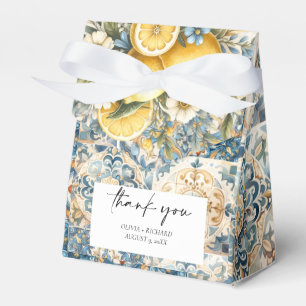 Mediterranean Tile flower Italian Positano Lemon Favor Box