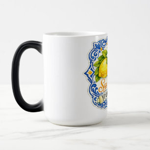 Mediterranean Tile Lemon – Watercolor Art with Nam Magic Mug