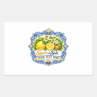 Mediterranean Tile Lemon – Watercolor Art with Nam Sticker