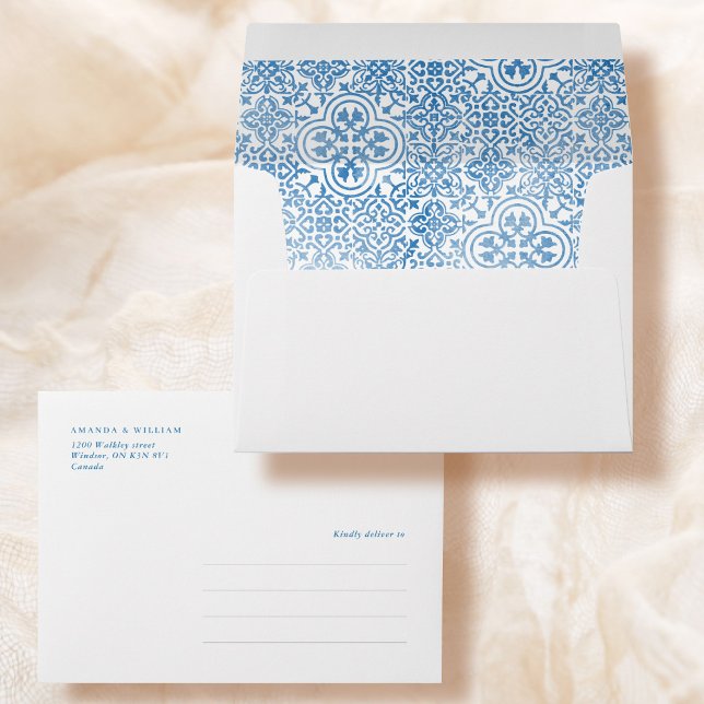 Mediterranean tile pattern envelope (Creator Uploaded)