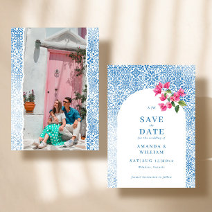 mediterranean tile pattern Photo Wedding  Save The Date
