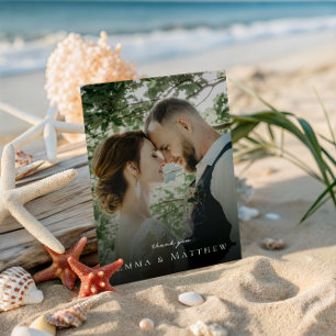 Mediterranean Tile Photo Wedding Thank You Card